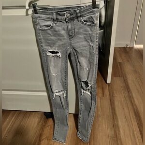 American Eagle Distressed Petite Skinny Jeans